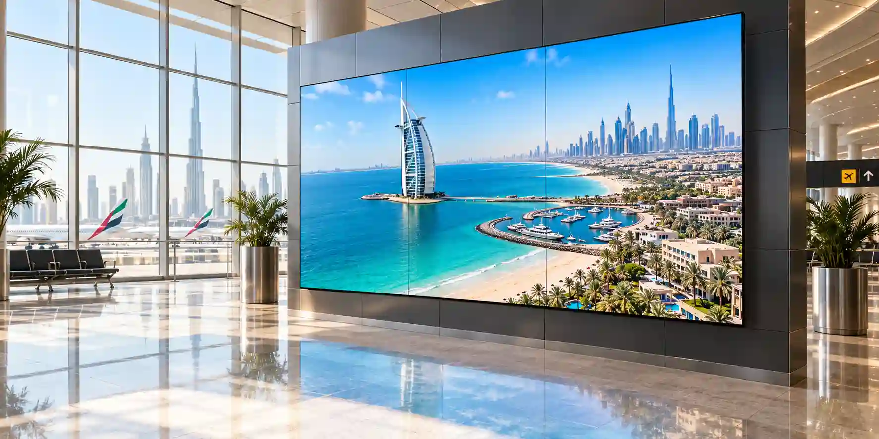 Samsung QHC Series commercial signage display Dubai UAE